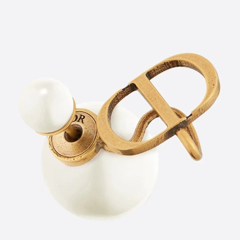Dior Tribales Ear Jewelry In Antique Gold-Finish Metal and Pearl-Effect Details product view 1