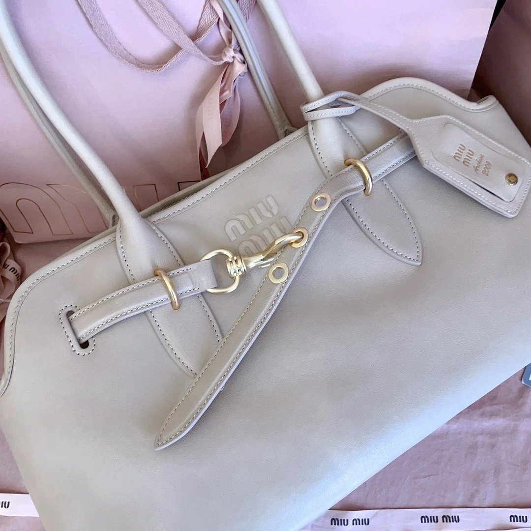 Miu Miu Aventure Leather Bag — White product view 7