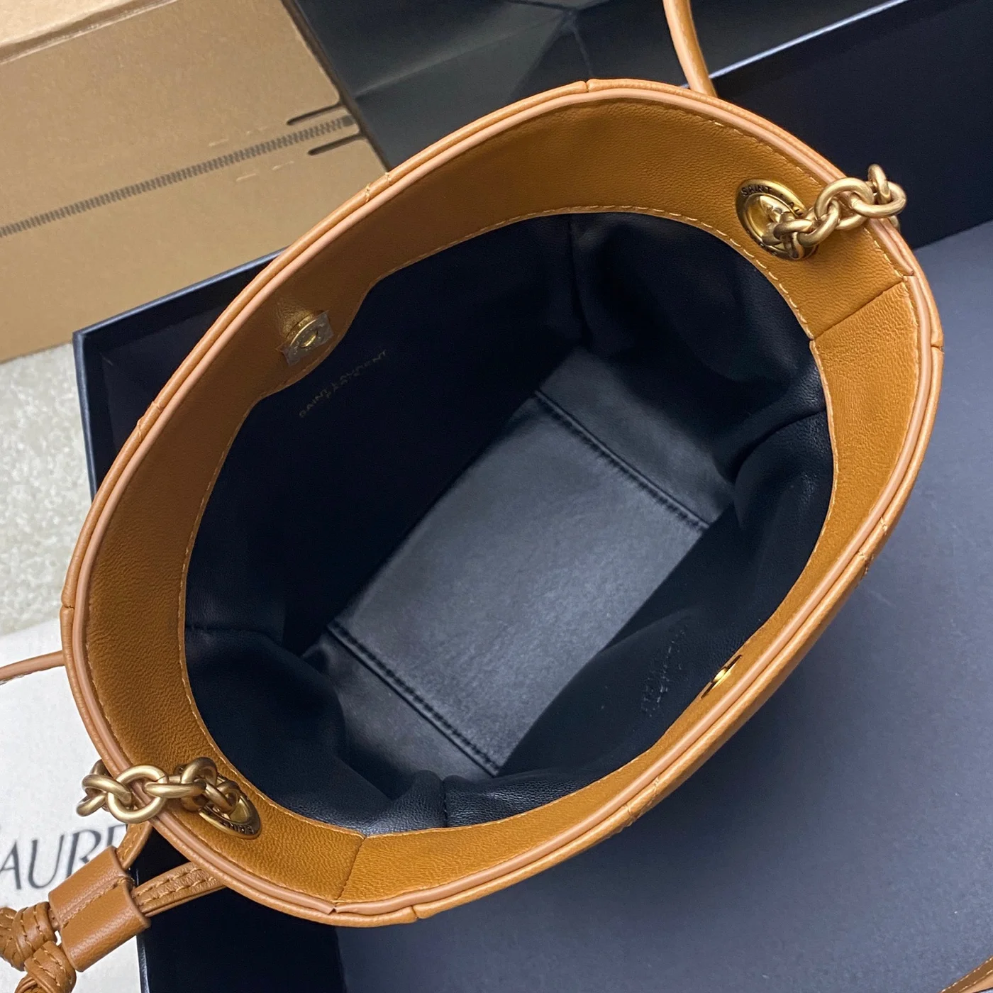 Saint Laurent Jamie Mini Shoulder Pouch — Tan product view 8