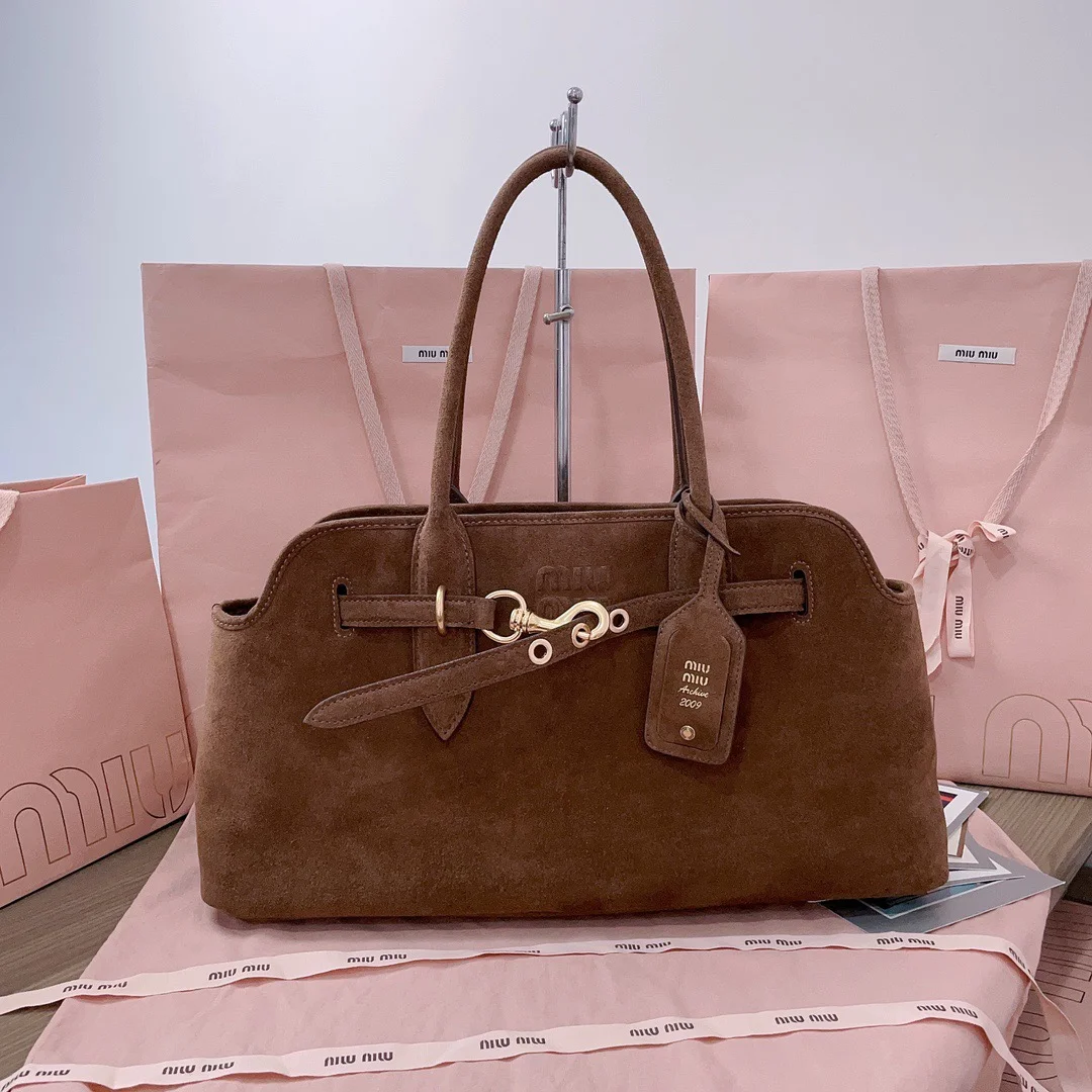 Miu Miu Aventure Suede Bag — Brown product view 1