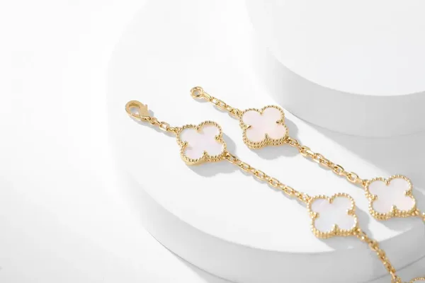 Van Cleef & Arpels Alhambra White Ten-Motif Gold-Tone Necklace product view 8