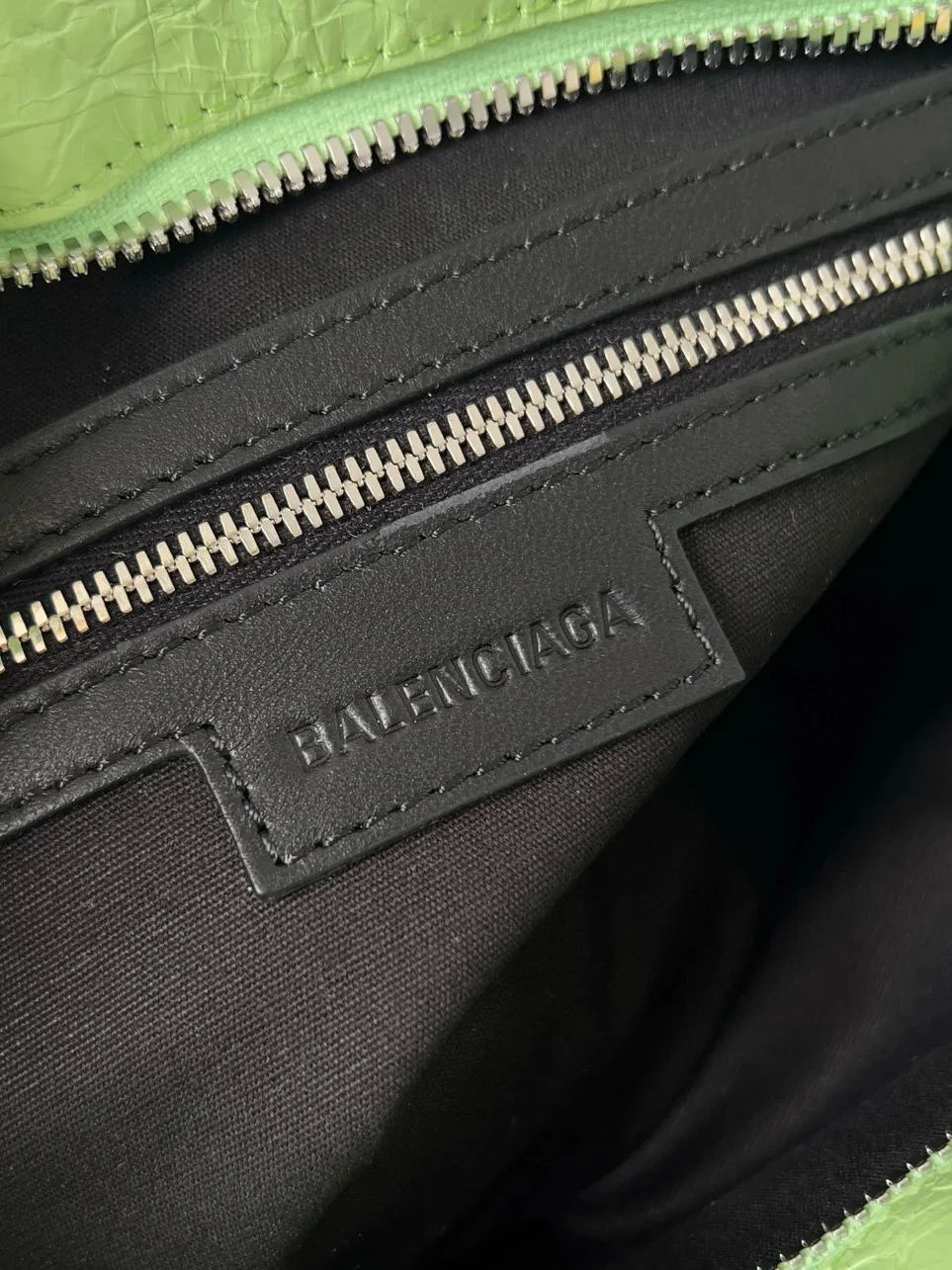 Balenciaga Le City Small Bag in Green Arena Lambskin product view 9