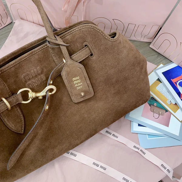 Miu Miu Aventure Suede Bag — Brown product view 7