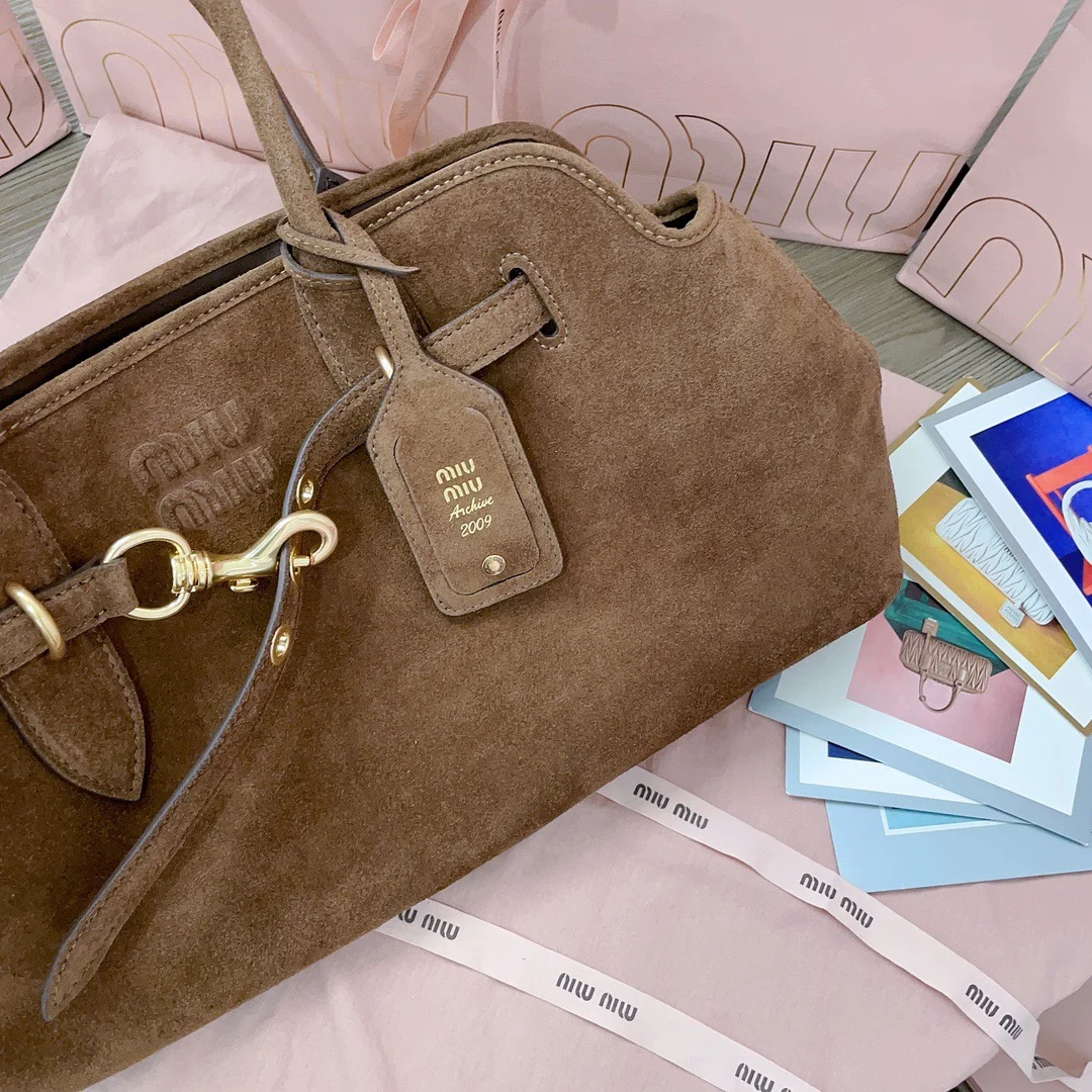 Miu Miu Aventure Suede Bag — Brown product view 7