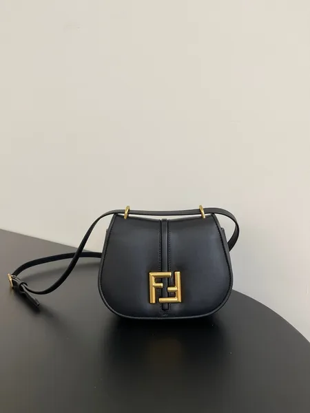 Fendi C’mon Small Bag in Black Calfskin product view 9