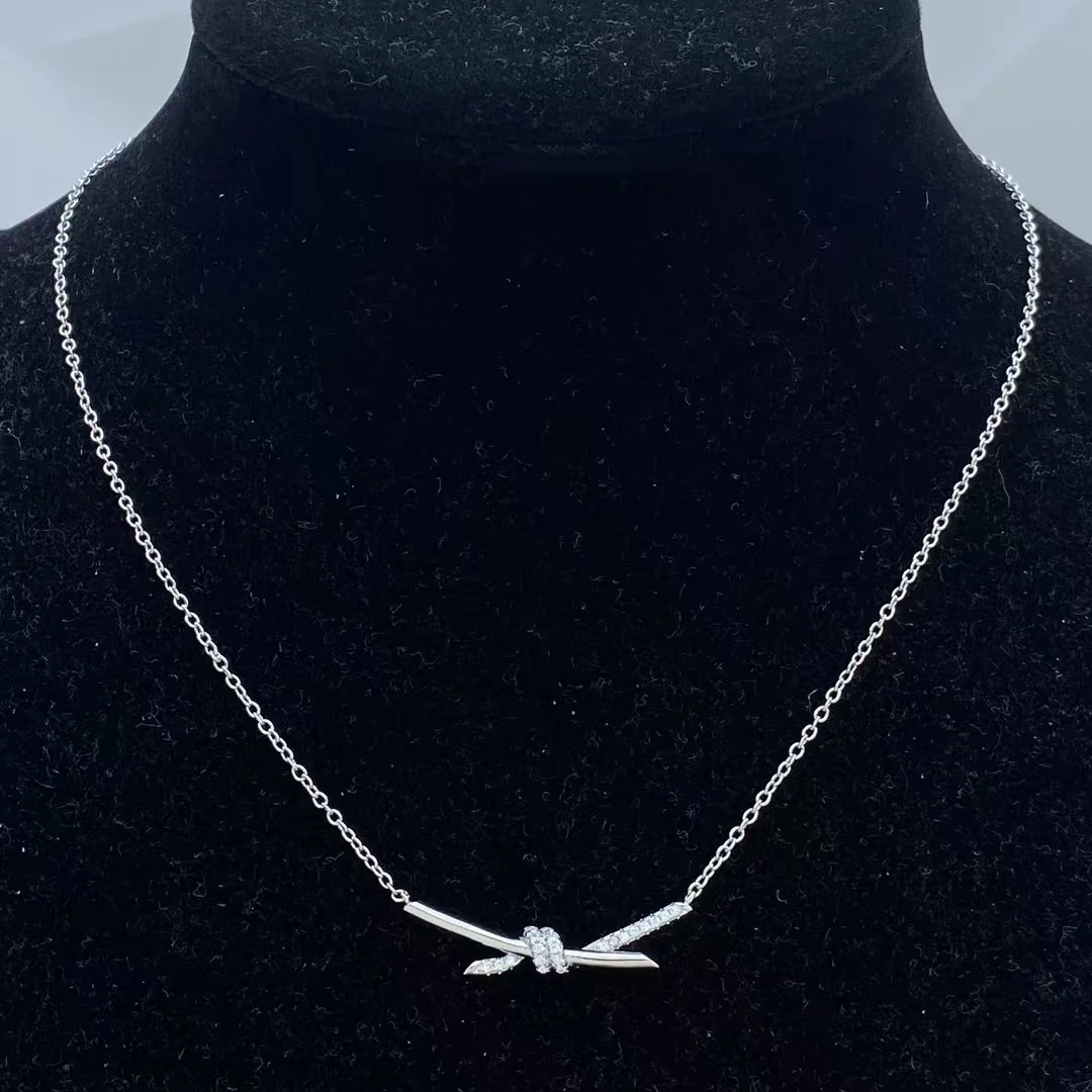 Tiffany & Co. Smooth Knot Pendant Necklace Silver-Tone product view 1