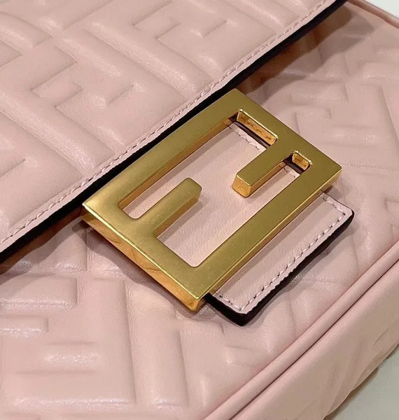 Fendi Baguette Chain Midi Bag In Powder Nappa Leather product view 8