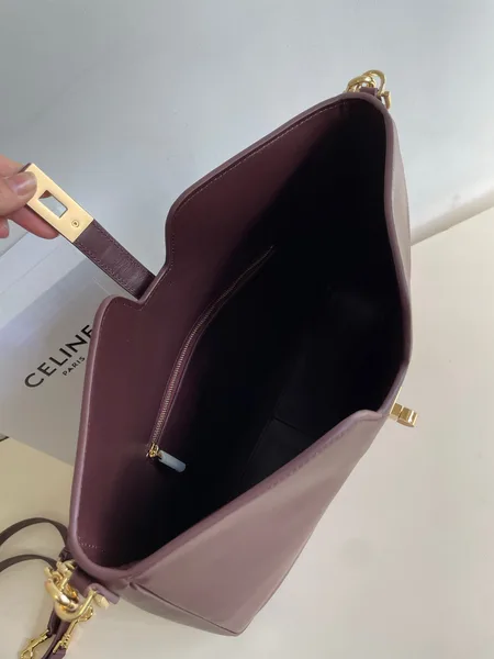 Celine Medium Camille 16 Soft Bag In Smooth Calfskin — Burgundy product view 5
