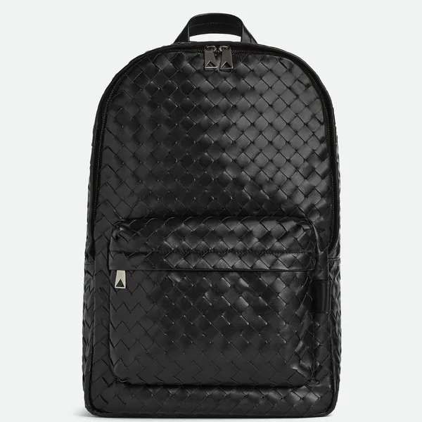 Bottega Veneta Medium Backpack In Black Intrecciato Calfskin product photo