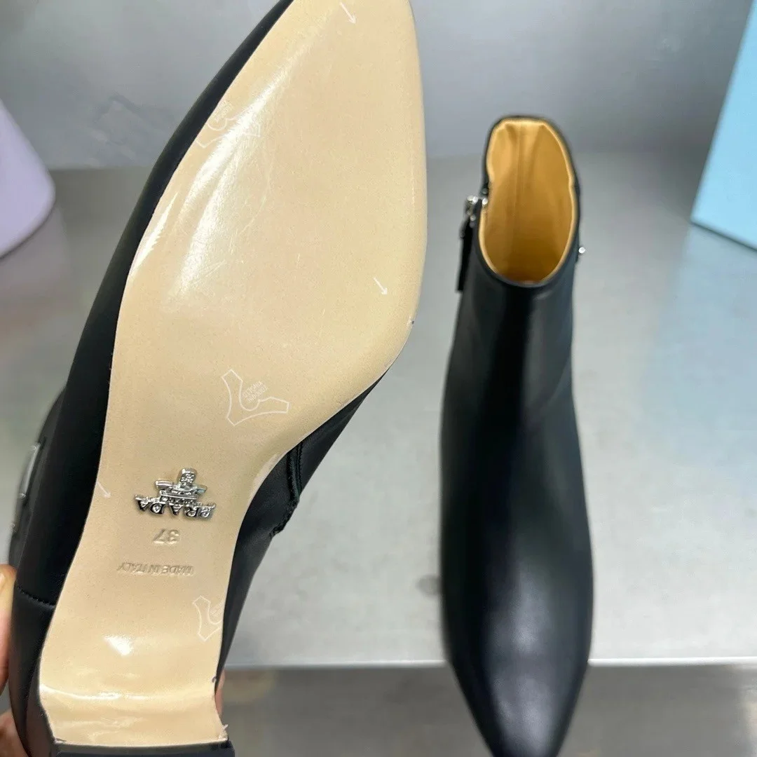 Prada Ankle Boots 55mm in Black Leather product view 4