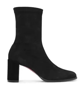 Christian Louboutin Strechadoxa 70 Suede-Effect Ankle Boots Black product photo