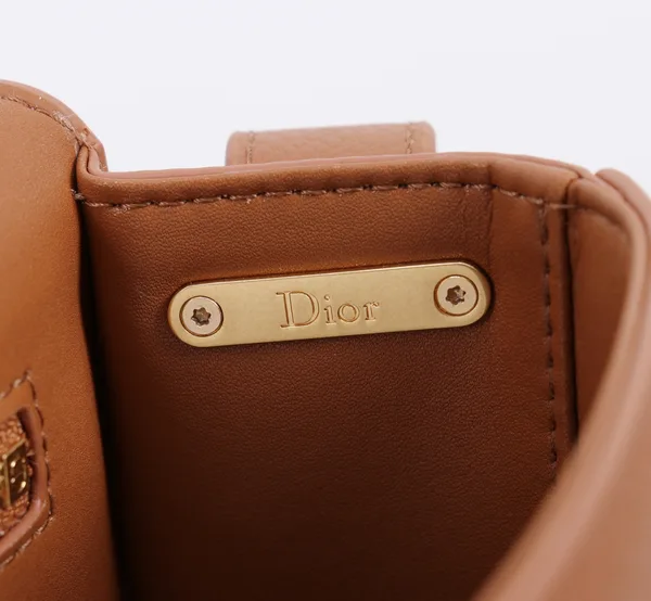 Medium Dior Médaillon Flap Bag — Brown product view 9