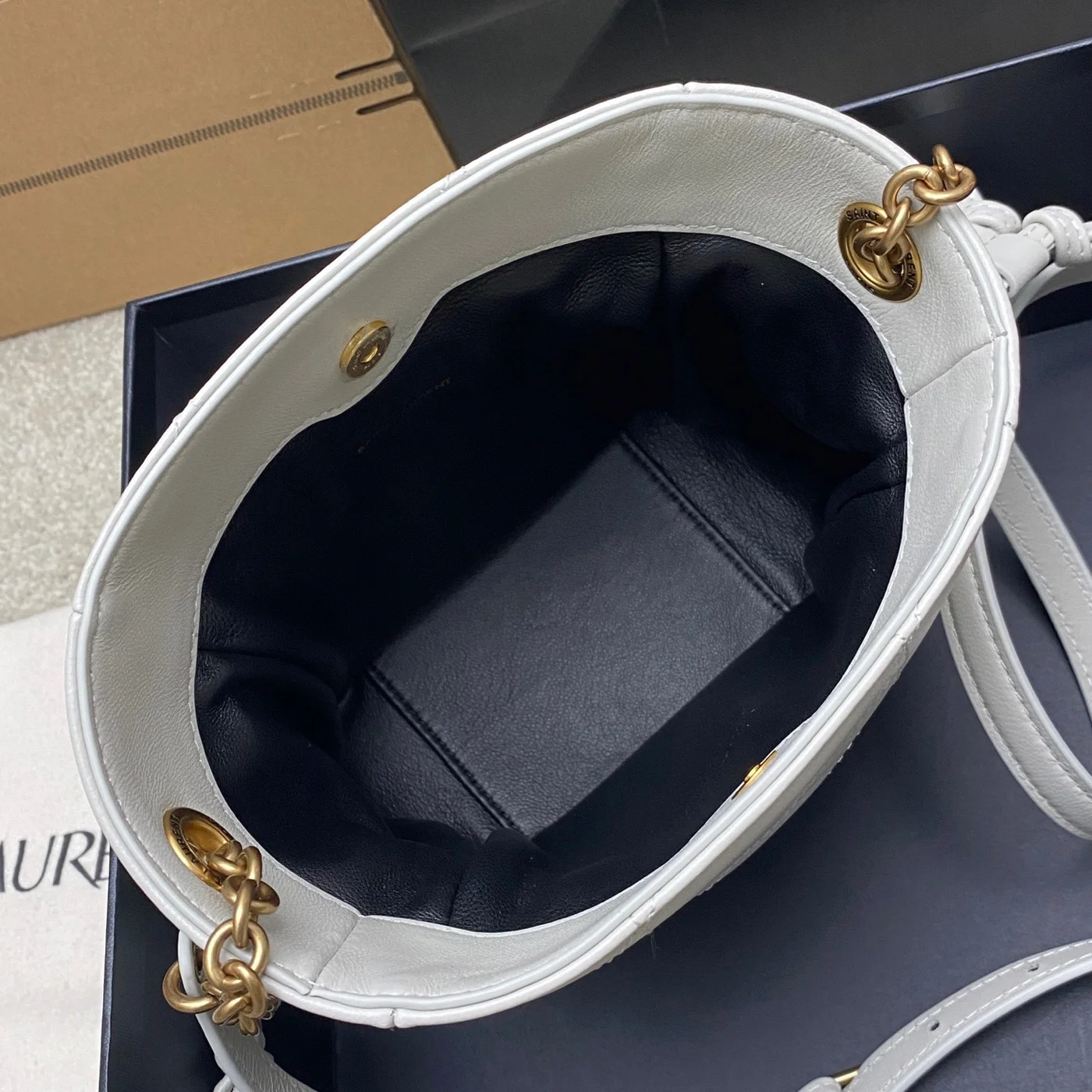 Saint Laurent Jamie Mini Shoulder Pouch — Dark Green product view 8