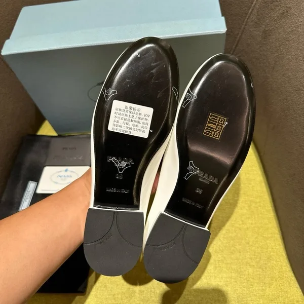 Prada Ballerinas in White Patent Leather product view 4