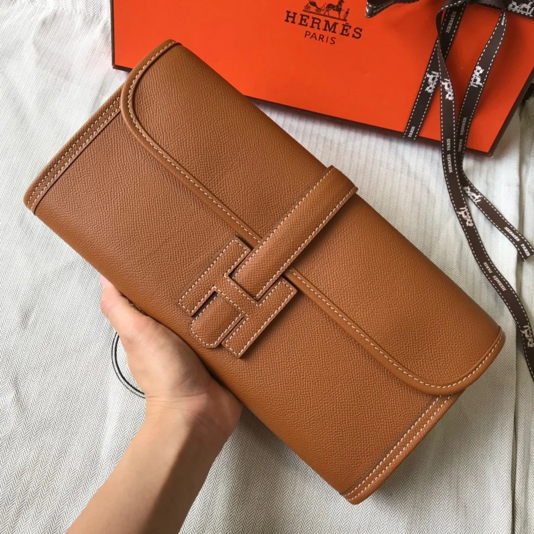 Hermes Jige Elan 29 Clutch Bag In Gold Epsom Leather product view 1
