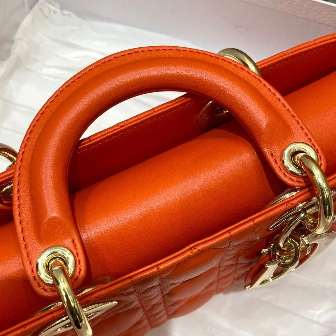 Dior Lady D-Joy Medium Bag In Red Cannage Lambskin product view 3