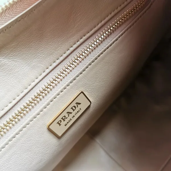 Prada Aimee Large Shoulder Bag in Travertine Leather product view 6