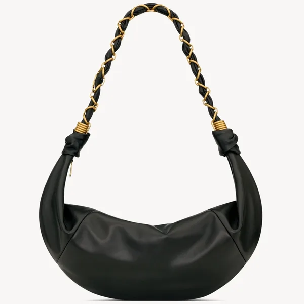 Saint Laurent Amalia Hobo Bag in Black Lambskin product photo