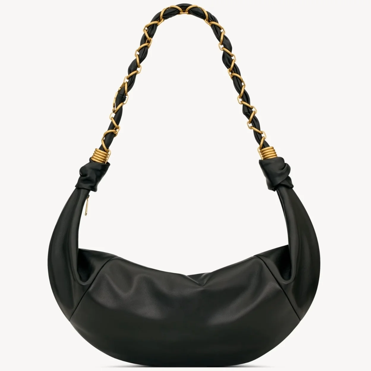 Saint Laurent Amalia Hobo Bag in Black Lambskin product view 1
