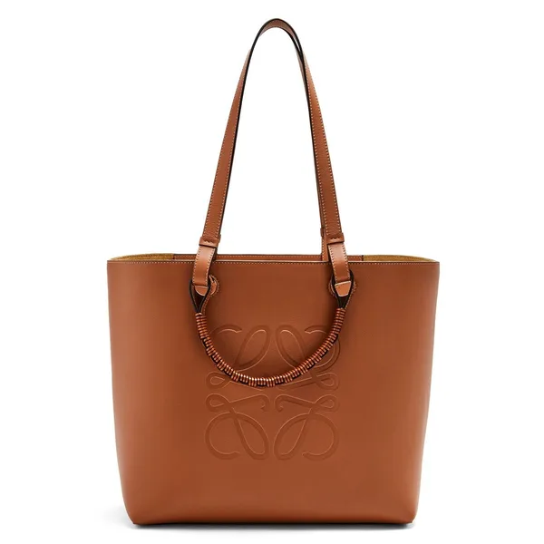 Loewe Anagram Medium Tote Bag In Brown Calfskin product photo