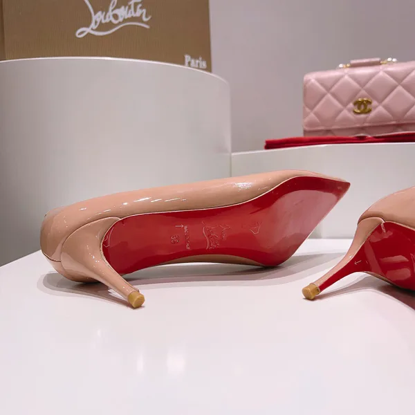 Christian Louboutin Kate 70 Patent Pumps Nude Pink product view 7