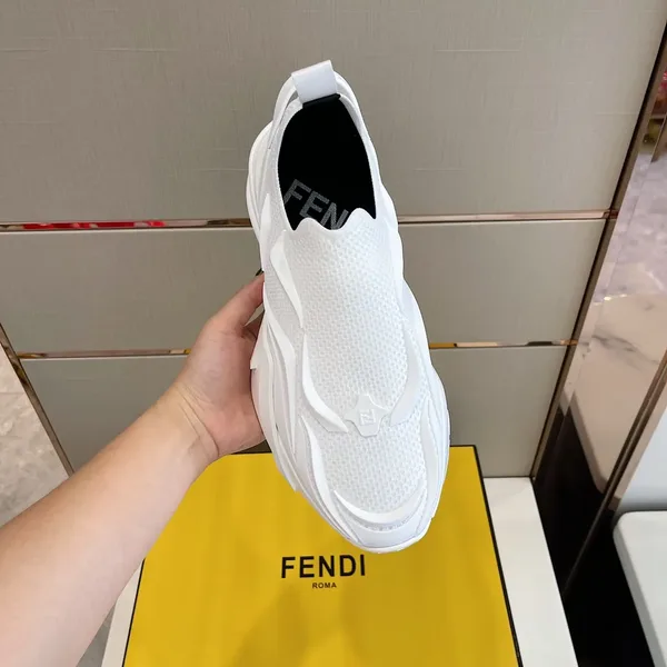 Fendi Flow Slip-On Sneakers in White product view 4