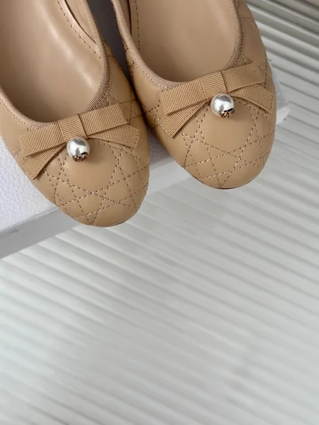Dior Ballerina Flats in Nude Quilted Cannage Calfskin product view 5
