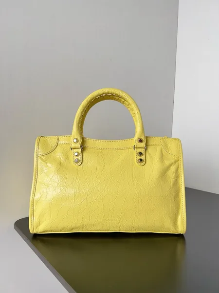 Balenciaga Le City Small Bag in Yellow Arena Lambskin product view 3