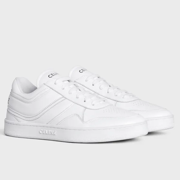 Celine Women’s Trainer Low-top Sneakers in White Leather product photo