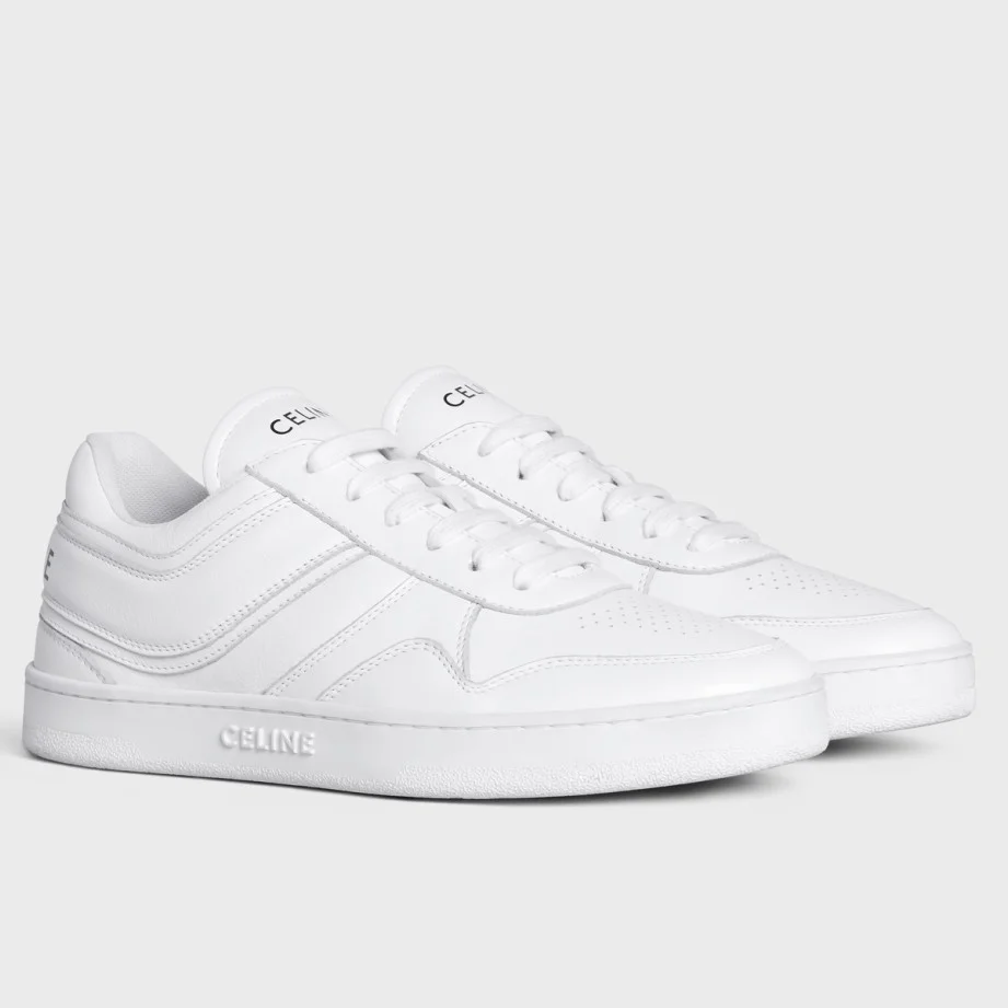 Celine Women’s Trainer Low-top Sneakers in White Leather product view 1