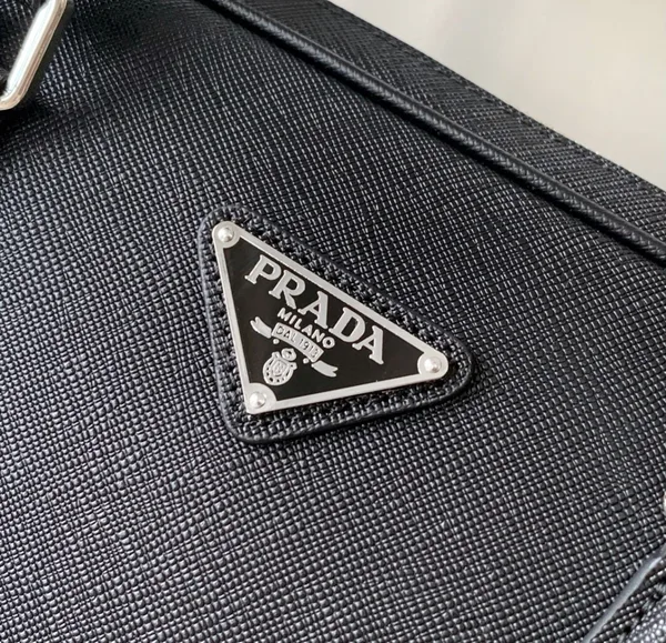 Prada Briefcase in Black Saffiano Leather product view 8