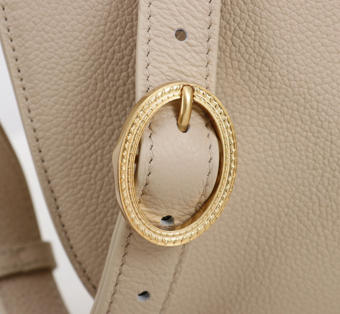 Medium Dior Médaillon Flap Bag — Beige product view 5