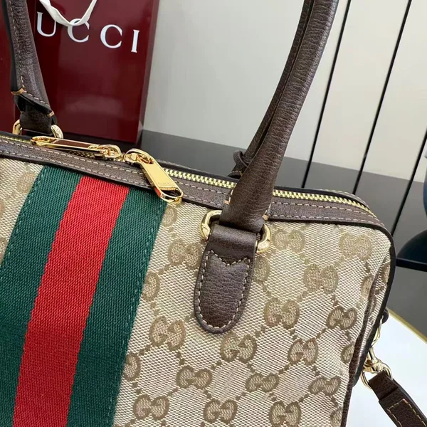 Gucci Borsetto Medium Boston Bag — Beige Jacquard product view 14
