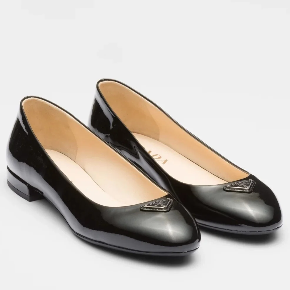 Prada Ballerinas in Black Patent Leather product view 1