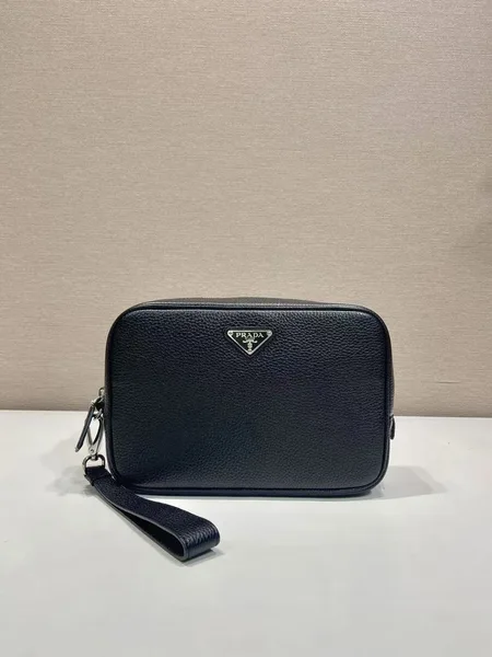 Prada Leather Pouch — Black product view 2