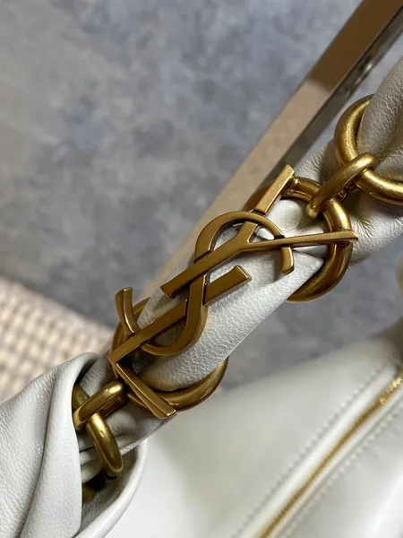 Saint Laurent Amalia Mini Hobo Bag — White product view 7