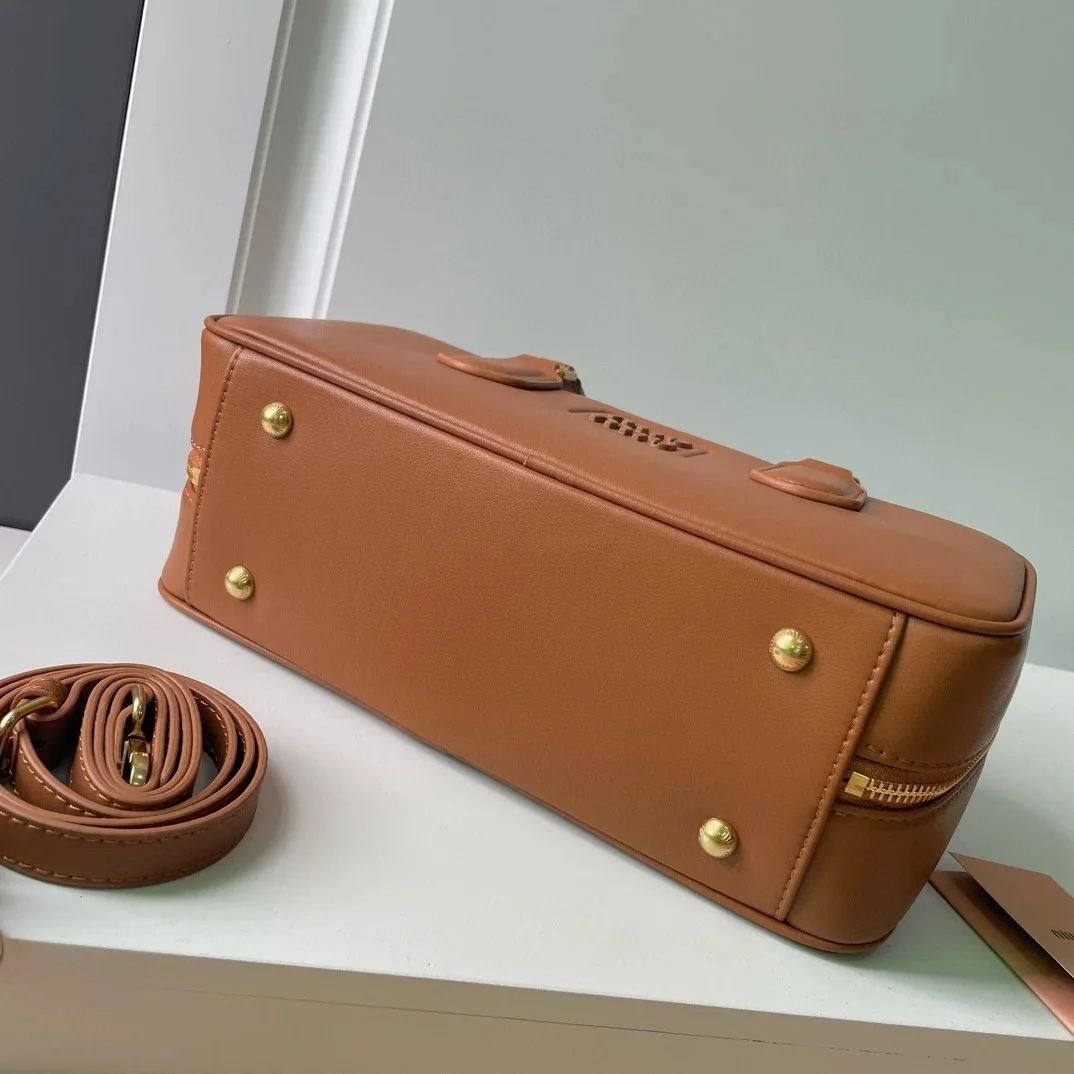 Miu Miu Arcadie Large Bag in Cognac Leather product view 5