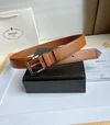 Prada 35MM Belt in Brown Smooth Calfskin product view 2