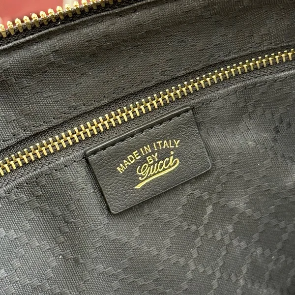 Gucci Borsetto Medium Boston Bag — Black Suede product view 9