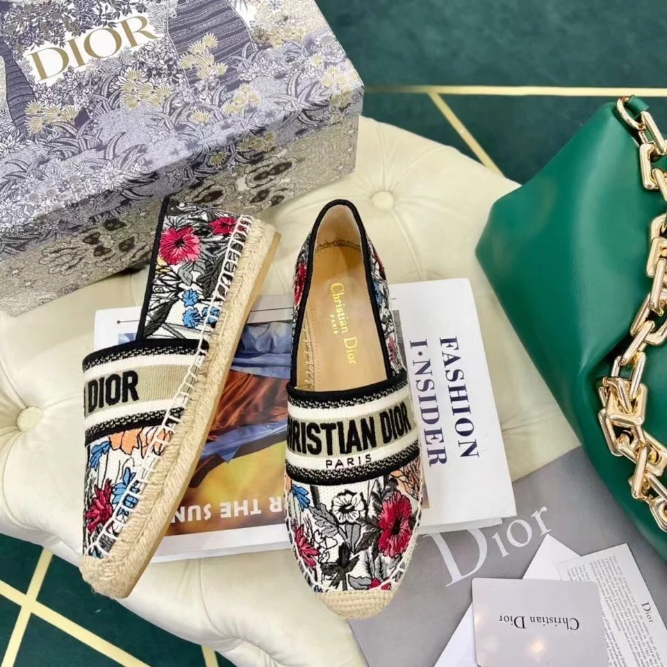 Dior Granville Espadrilles In Mille Fleurs Embroidered Cotton product view 8