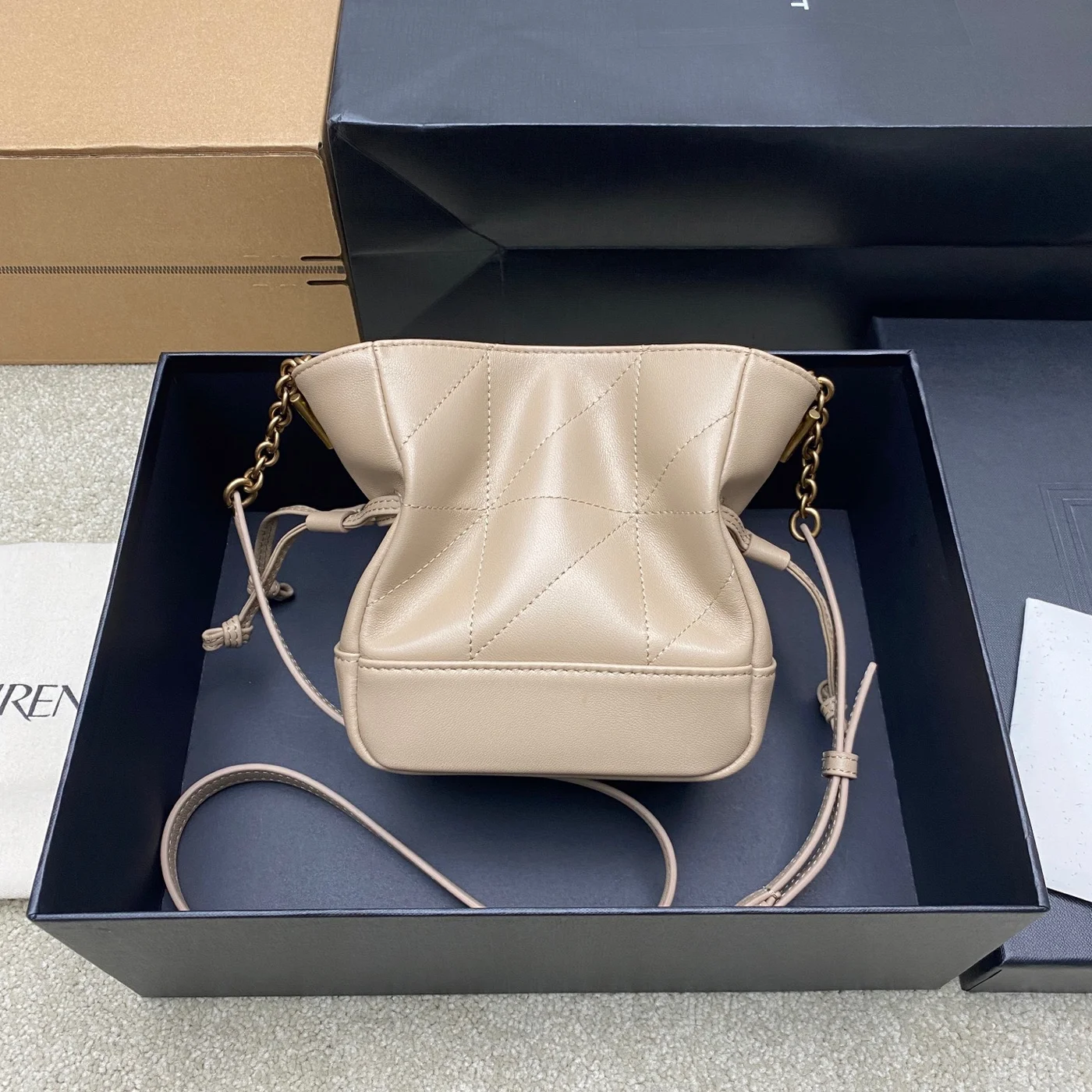 Saint Laurent Jamie Mini Shoulder Pouch — Beige product view 2