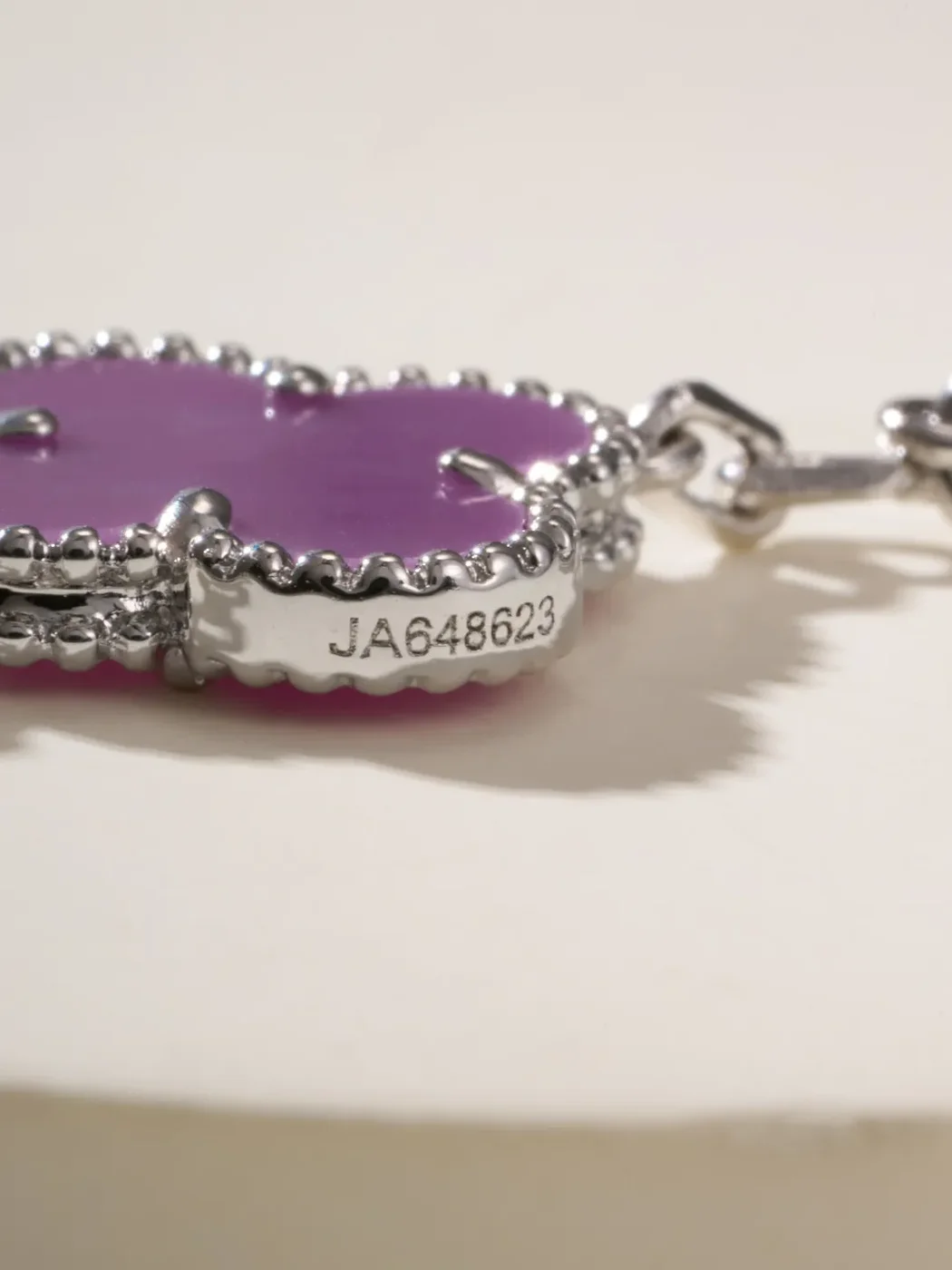 Van Cleef & Arpels Alhambra Purple Five-Clover Silver-Tone Bracelet product view 6