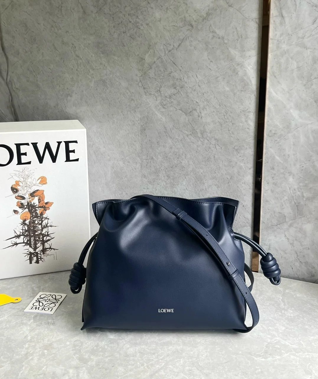 Loewe Flamenco Clutch Bag in Abyss Blue Nappa Calfskin product view 8