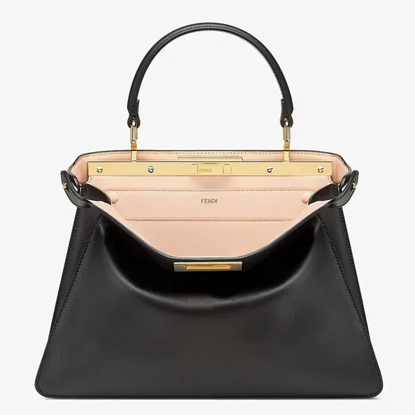 Fendi Peekaboo ISeeU Medium Bag In Black Calfskin product photo