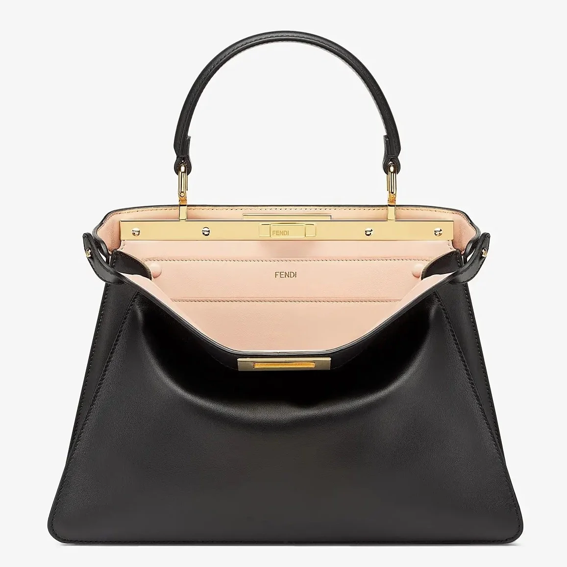 Fendi Peekaboo ISeeU Medium Bag In Black Calfskin product view 1