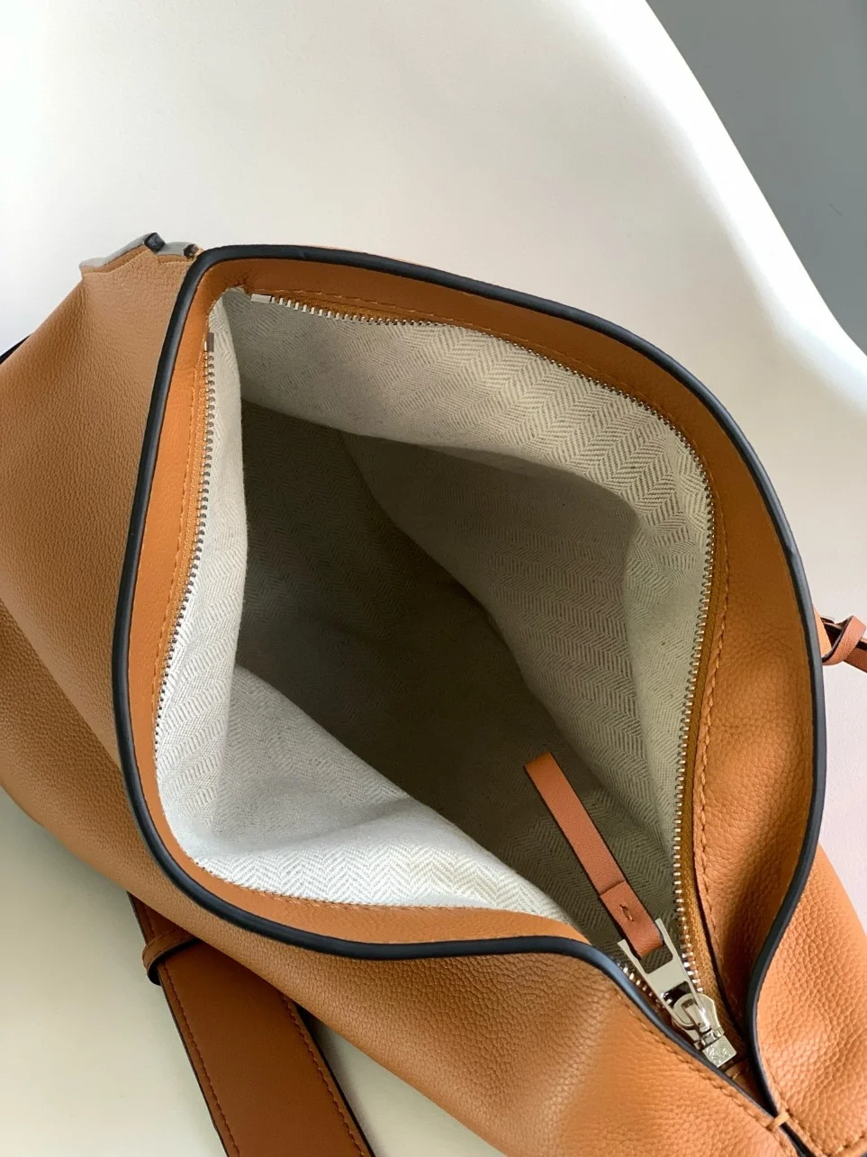 Loewe Anton Sling Bag in Brown Grained Calfskin product view 5