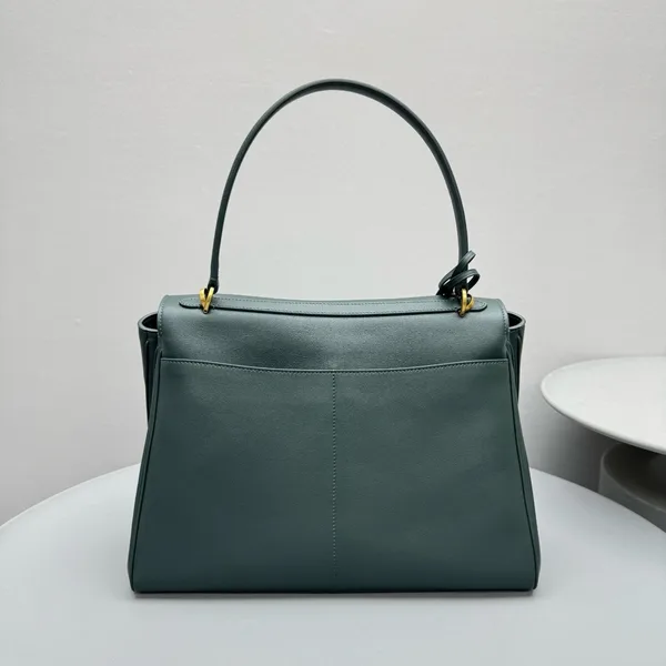 Balenciaga Rodeo Medium Bag in Dark Green Calfskin product view 8
