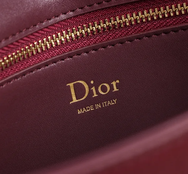 Medium Dior Médaillon Flap Bag — Burgundy product view 9