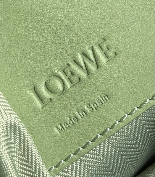 Loewe Compact Hammock Bag in Lime Green Satin Calfskin product view 7