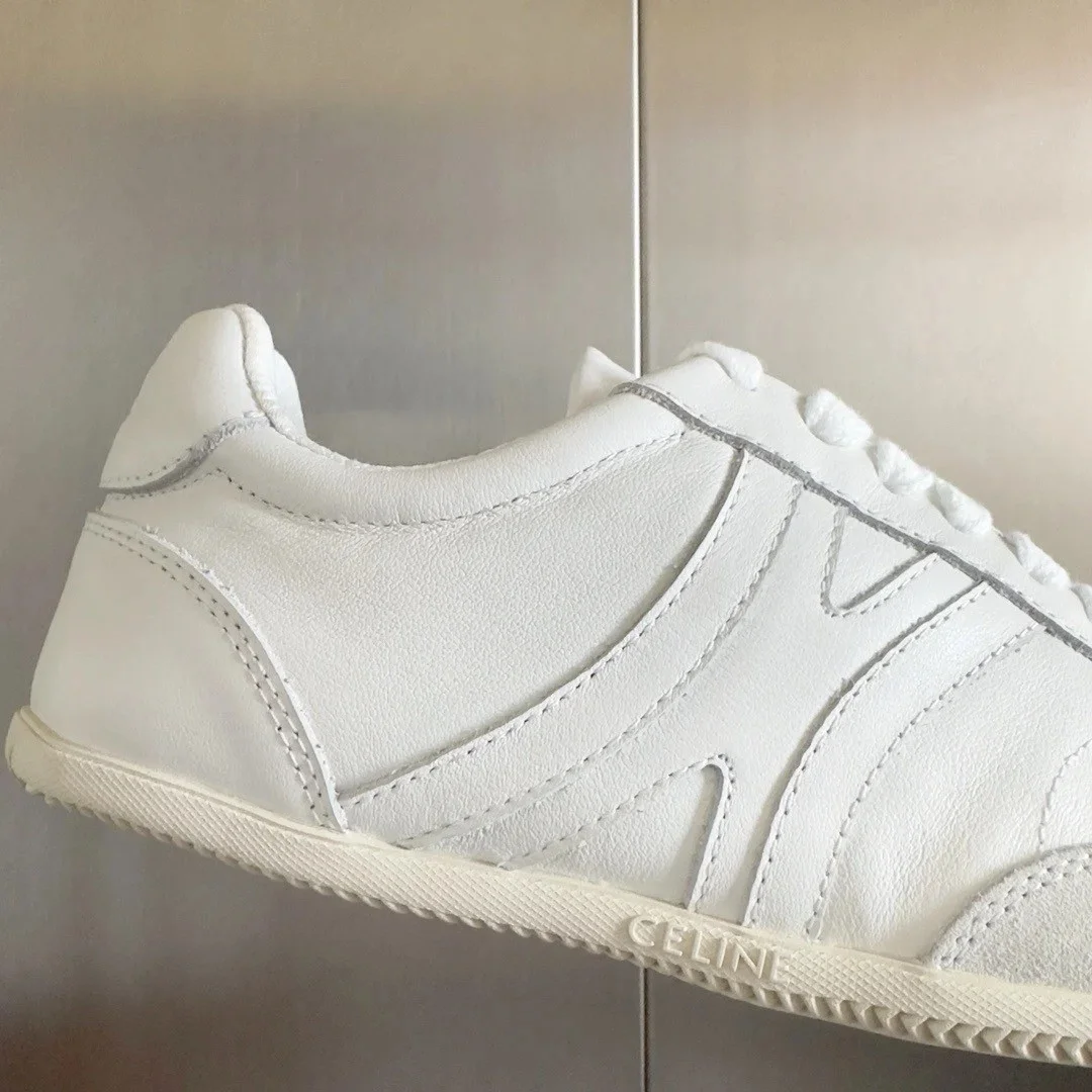 Celine Women’s Jogger Low-top Sneakers in White Leather product view 5